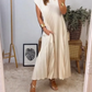 Vestido plisado liso sin mangas | Vogany